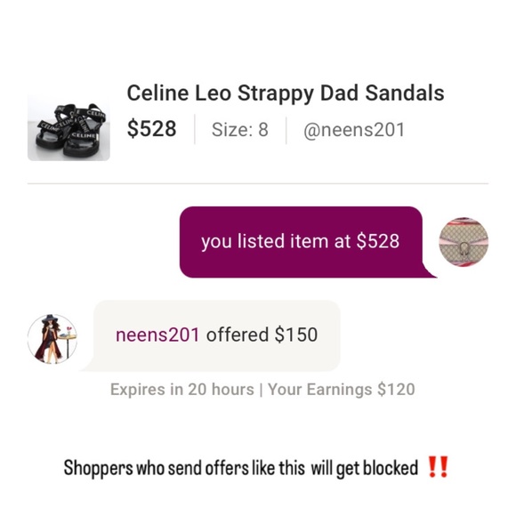 Celine Leo Strappy Dad Sandals - Picture 6 of 6